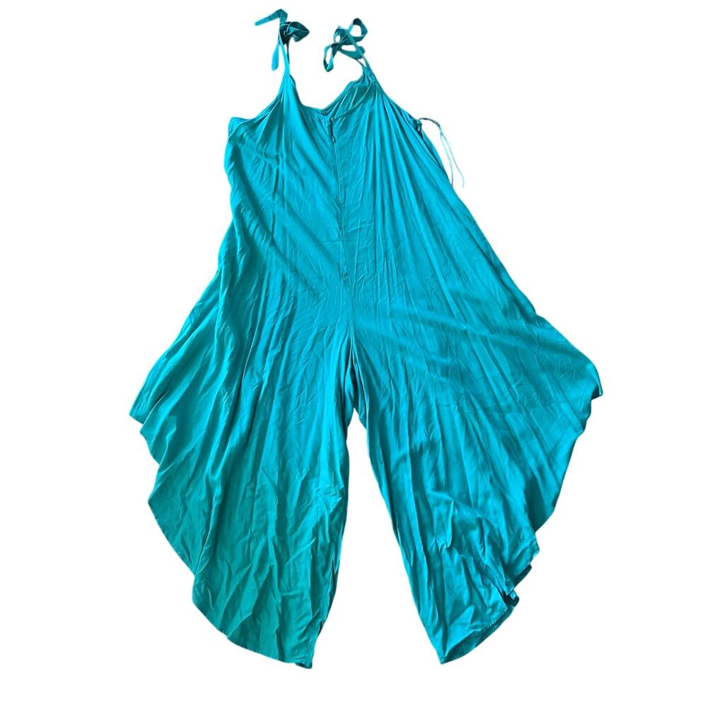 Vince Camuto Women's V-Neck Tie-Shoulder Angled-Hem Jumpsuit Size: Various - Picture 8 of 8